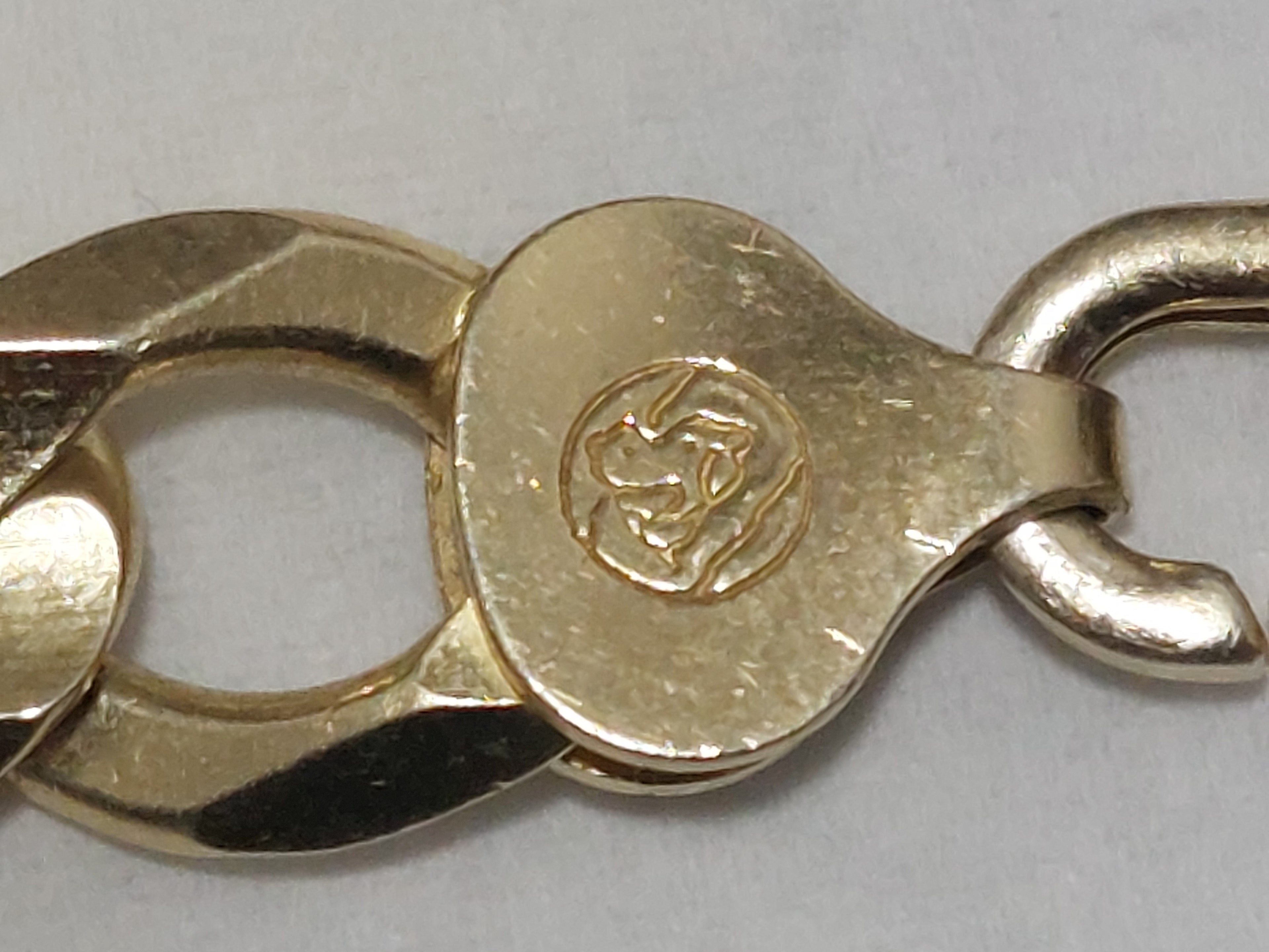 Sterling Silver 925 Gold Plated Curb Chain Necklace – 42.7 g