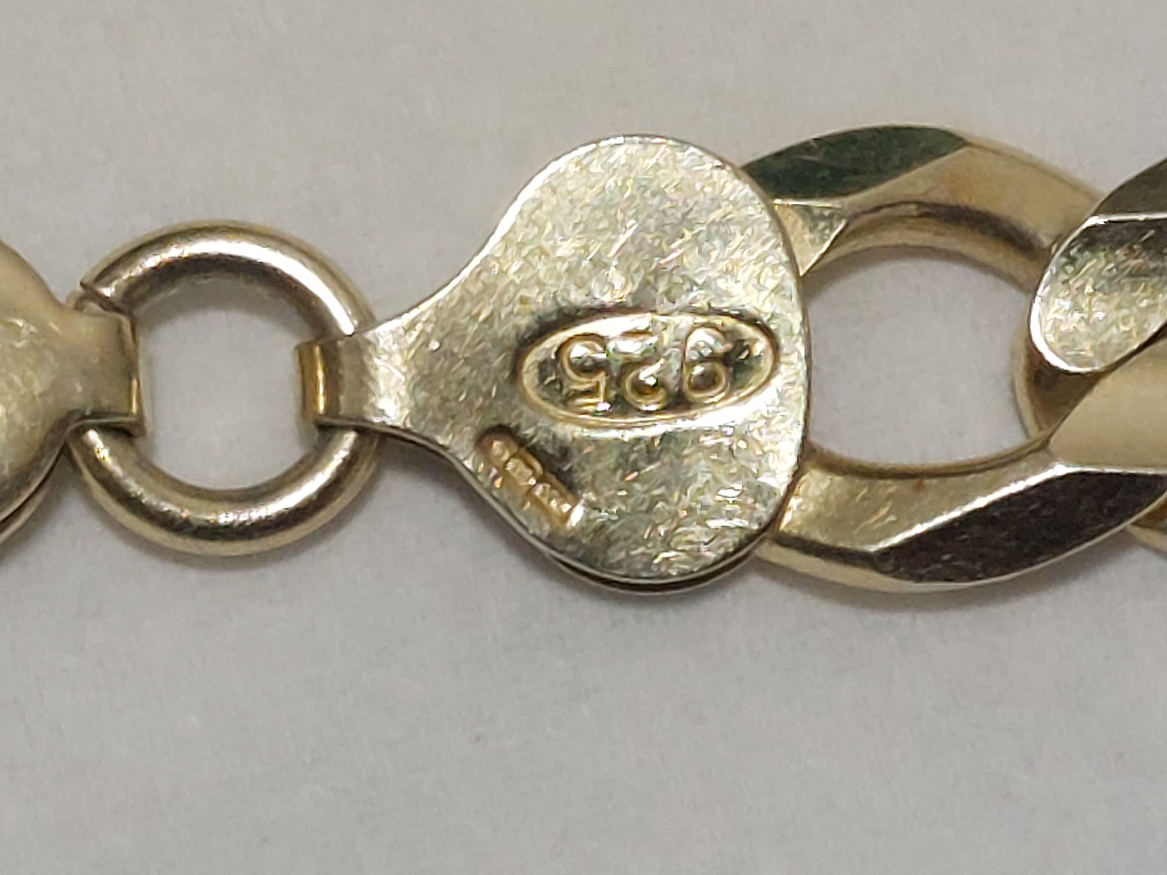 Sterling Silver 925 Gold Plated Curb Chain Necklace – 42.7 g